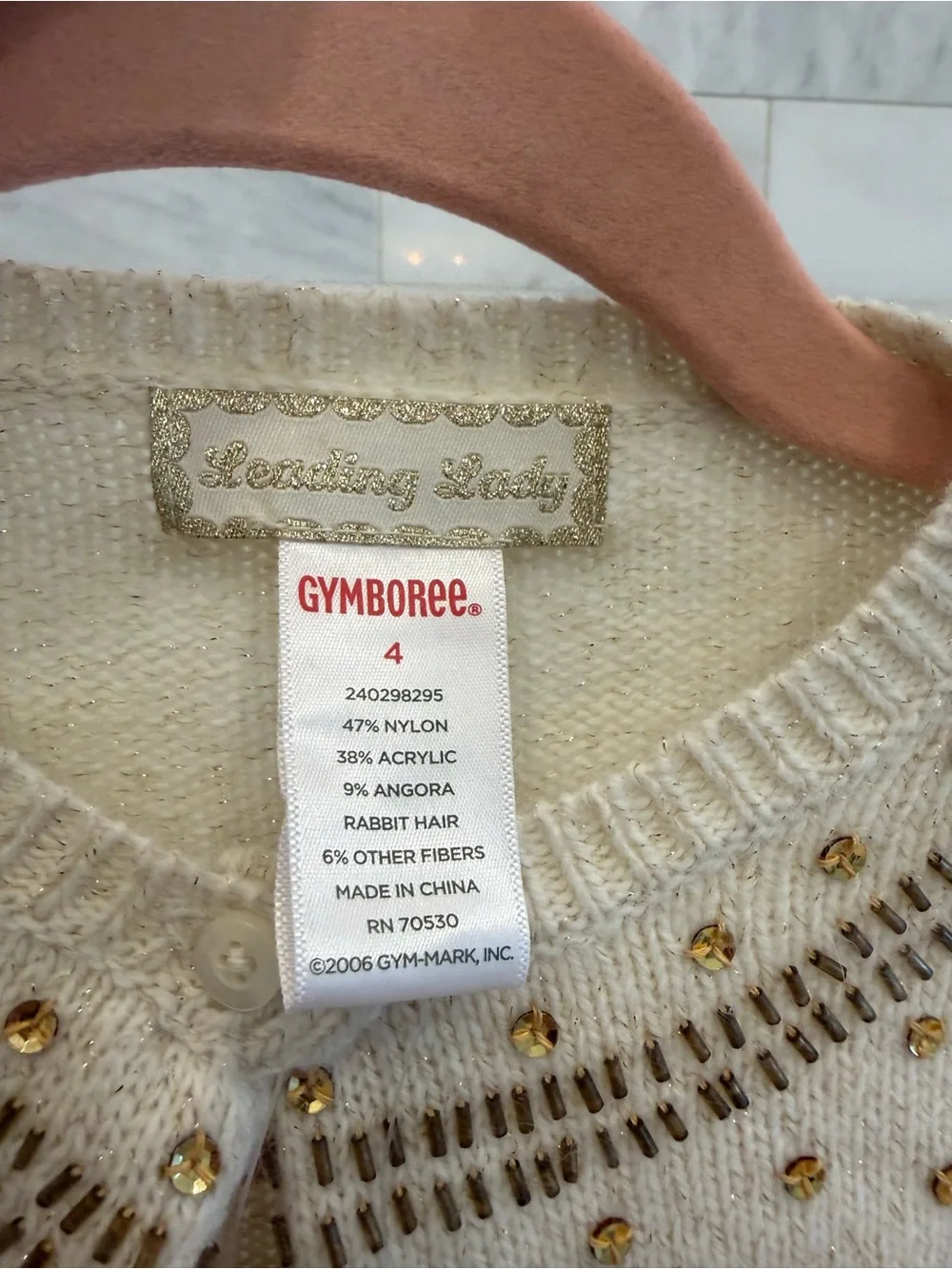 NWT Gymboree embellished gold glitter cardigan